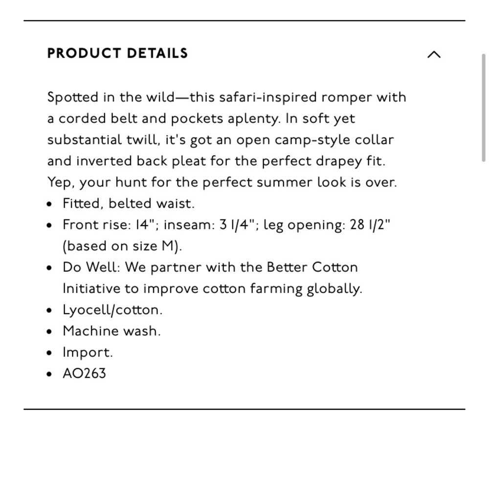 Madewell Belted Safari Romper - Picture 5 of 8